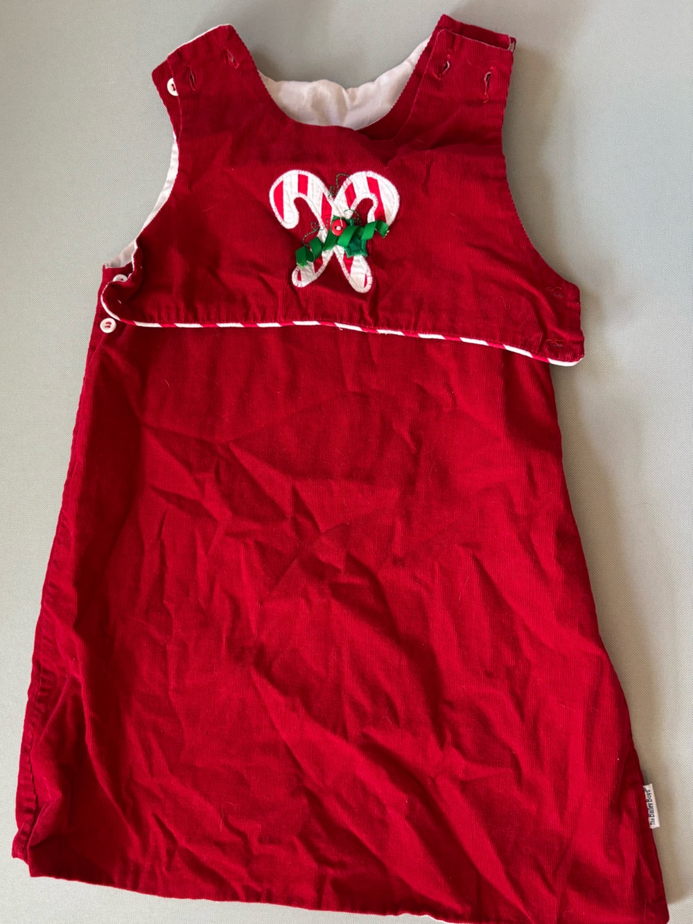 Bailey Boys Red Corduroy Dress with Removable Christmas Placket Size 5